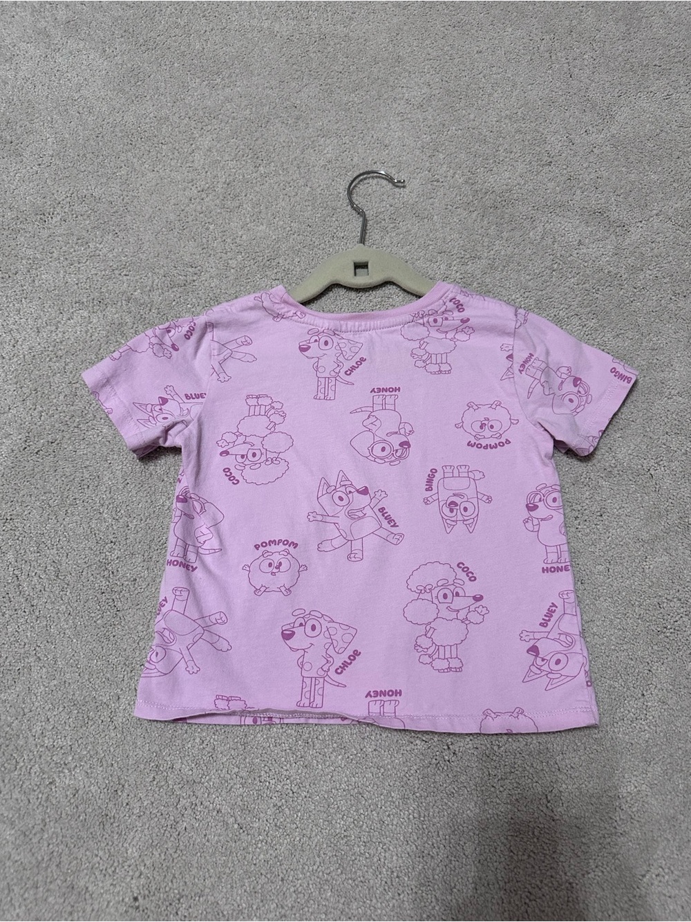 H&M Lilac Character Print Short Sleeve Tee